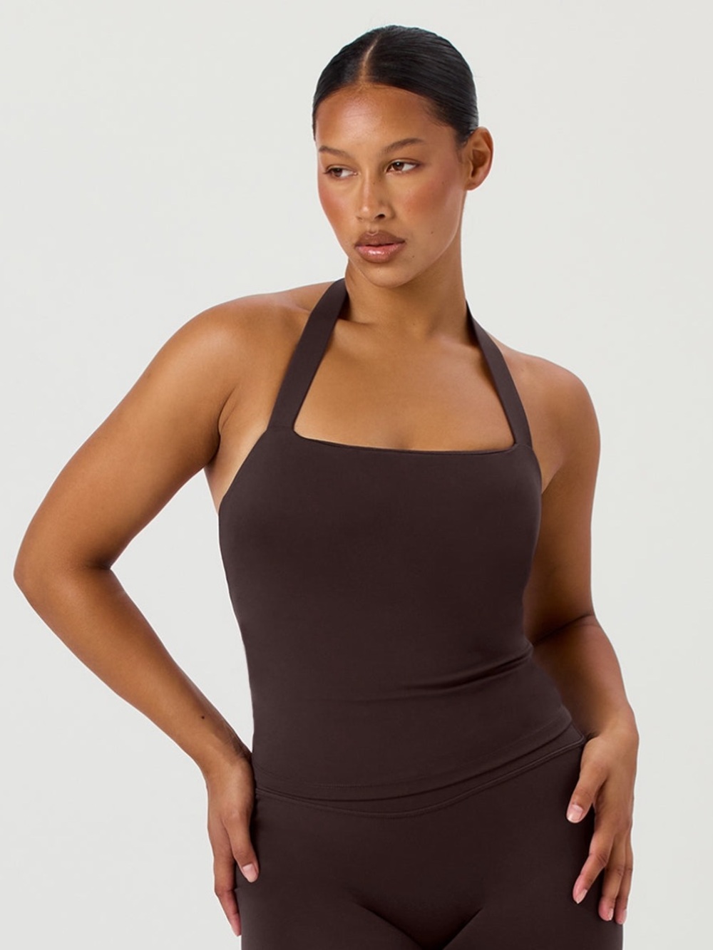 CSB Serenity Halle Halter Tank & Serenity Leggings | Espresso Set